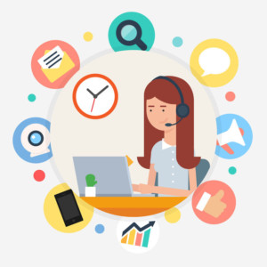 Disegno: operatore call center;