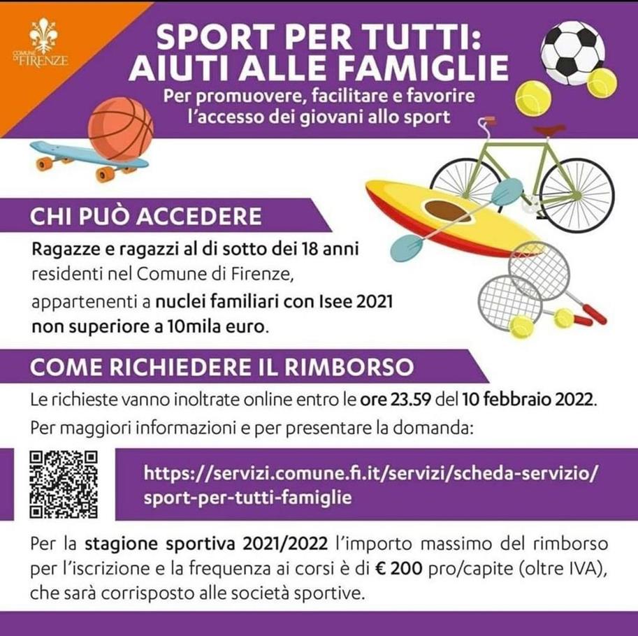 sport; comune; firenze; rimborso;