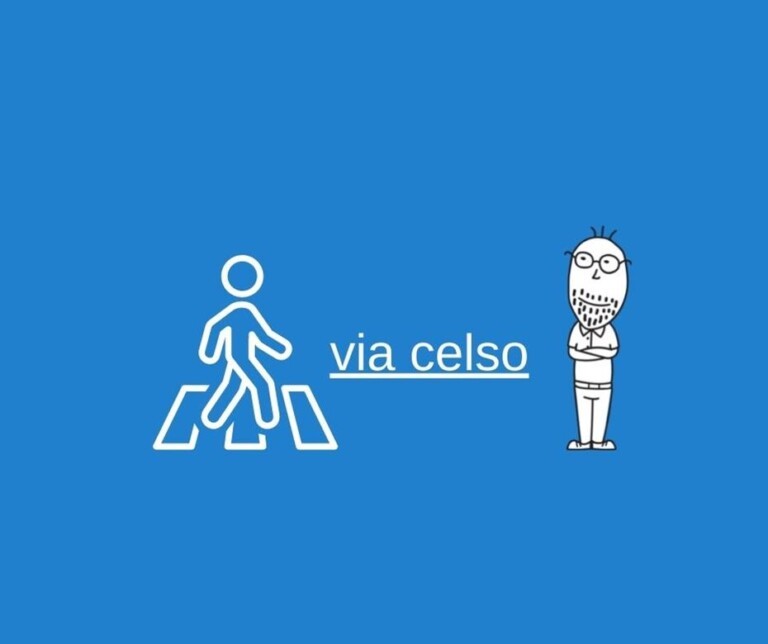 Via celso, firenze, strisce pedonali