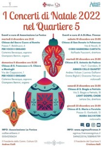 Locandina, Concerti di Natale Quartiere 5