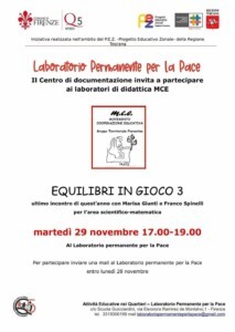 Locandina, Laboratorio per la pace, Quartiere 5, Firenze