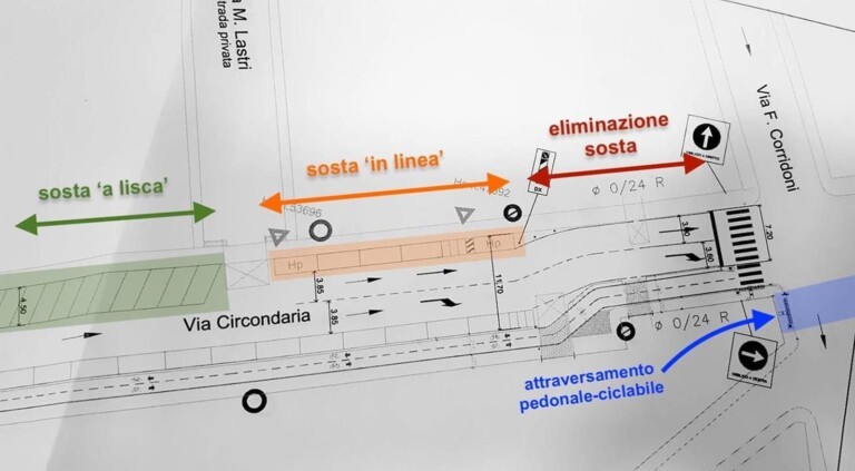 incrocio piazza tanucci; piantina; semaforo; firenze;