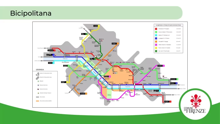 Bicipolitana firenze; cartina;