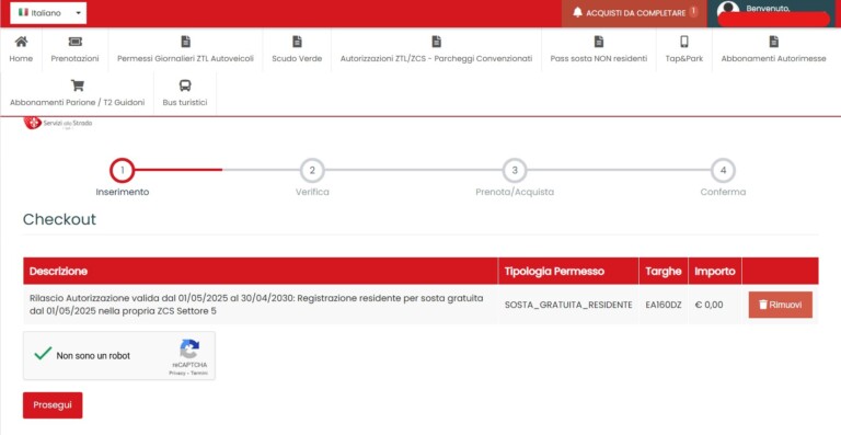 Procedura Registrazione veicolo; ZCS; Firenze;