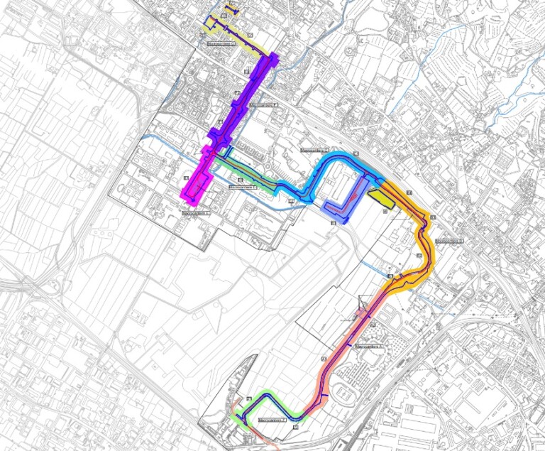 Mappa; linea tramviaria 2.2; aeroporto firenze Sesto F.no;
