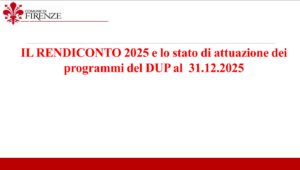 copertina rendiconto finanziario 2025; comune firenze;