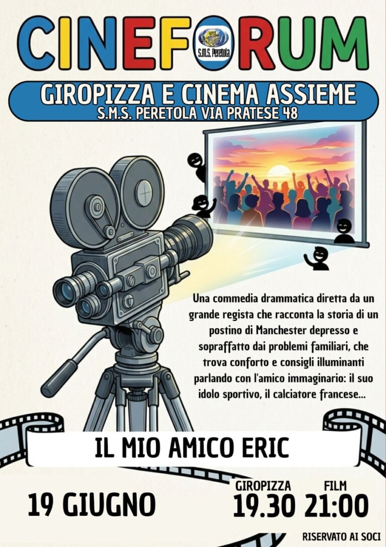 Locandina della serata GiroPizza e Cinema con il film Il Mio Amico Eric