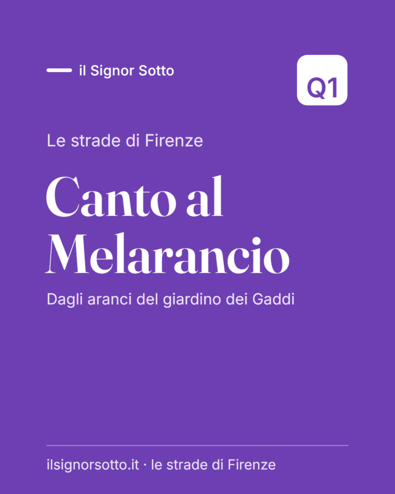 Canto al Melarancio, Quartiere 1 Firenze