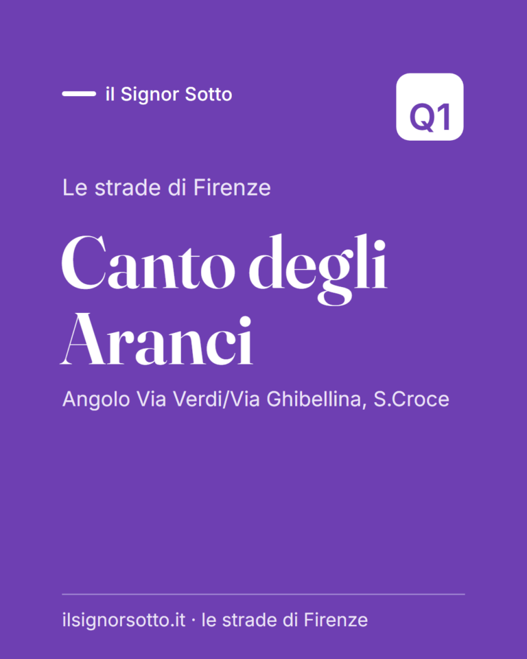 Canto degli Aranci, Quartiere 1 Firenze