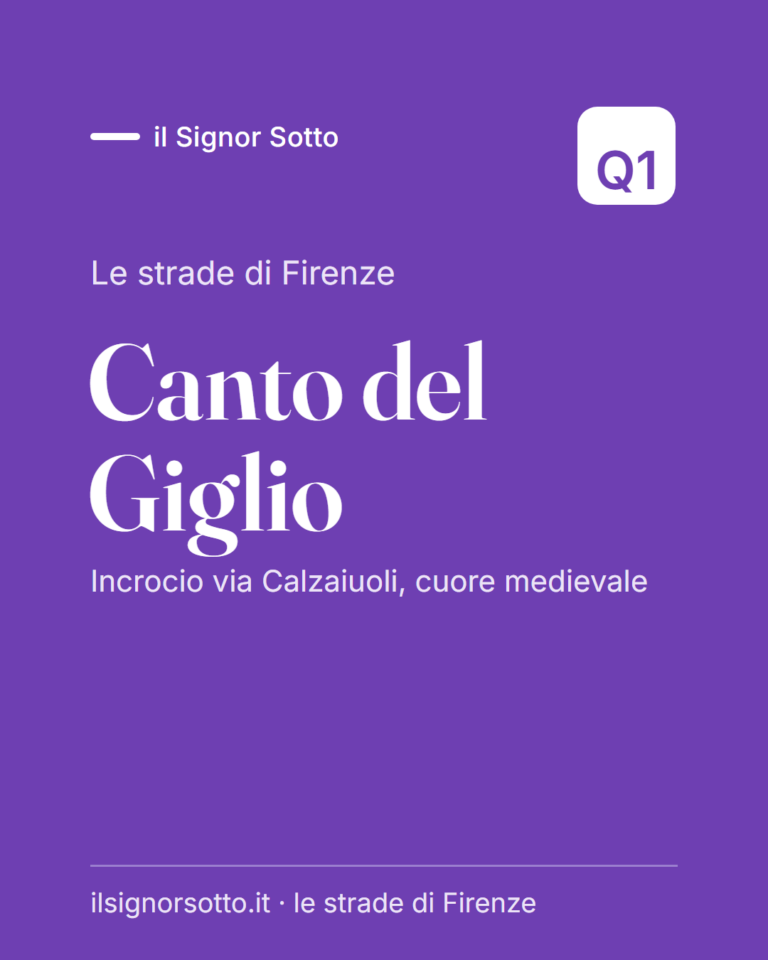 Canto del Giglio, Quartiere 1 Firenze