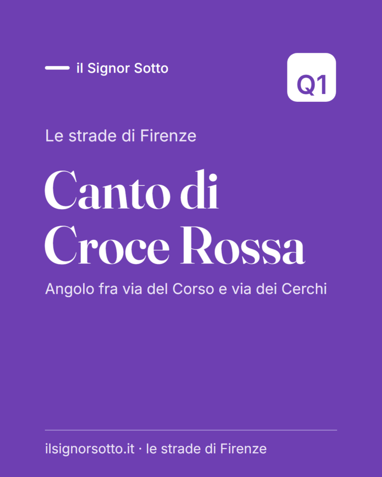 Canto di Croce Rossa, Quartiere 1 Firenze