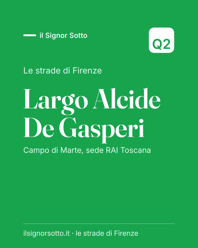 Largo Alcide De Gasperi, Quartiere 2 Firenze