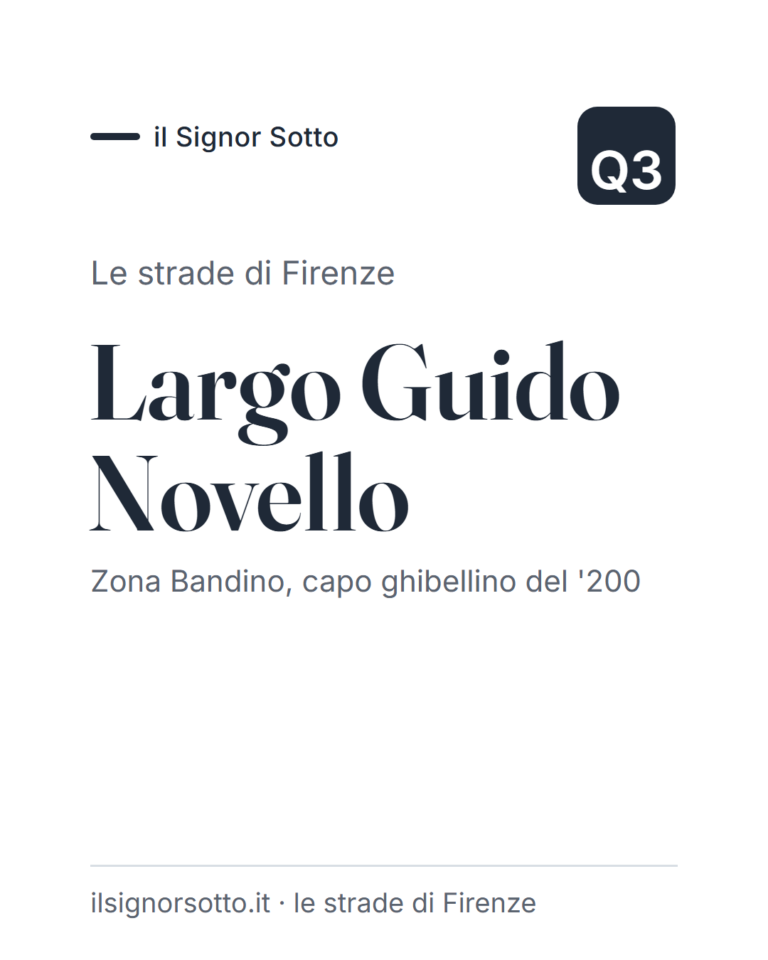 Largo Guido Novello, Quartiere 3 Firenze