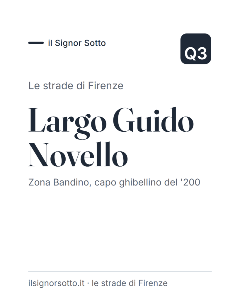 Largo Guido Novello, Quartiere 3 Firenze
