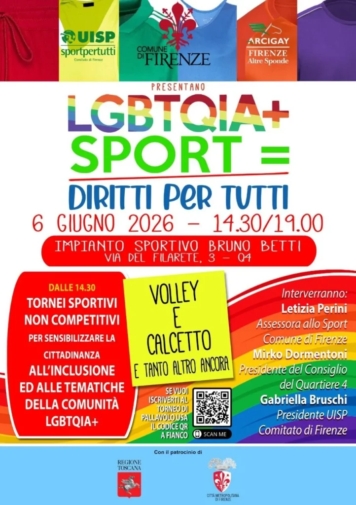 Locandina dell'evento LGBTQIA+ Sport uguale Diritti per tutti