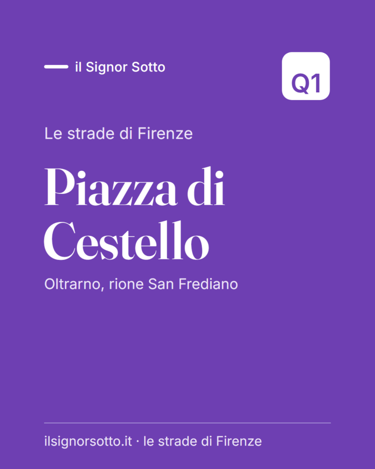 Piazza di Cestello, Quartiere 1 Firenze