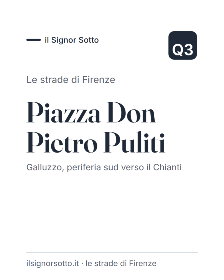 Piazza Don Pietro Puliti, Quartiere 3 Firenze