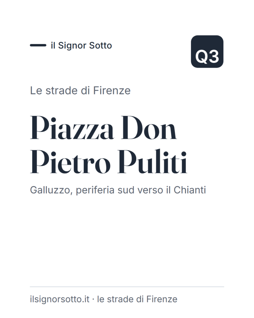 Piazza Don Pietro Puliti, Quartiere 3 Firenze