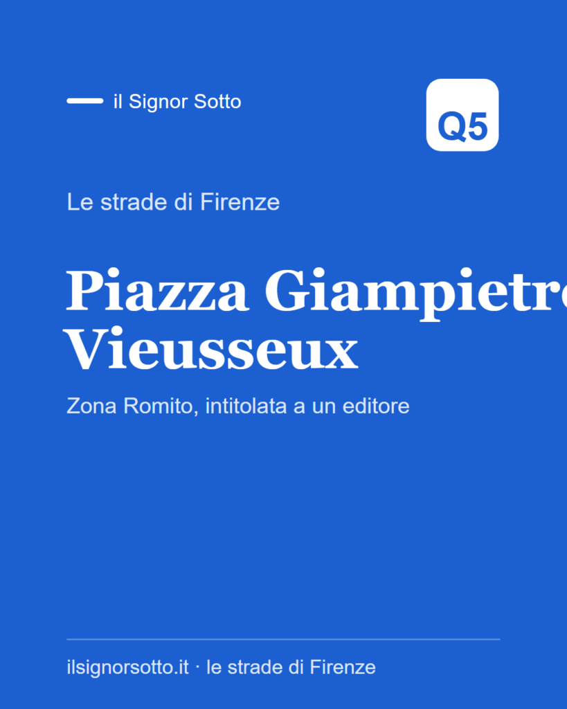 Piazza Giampietro Vieusseux, Quartiere 5 Firenze