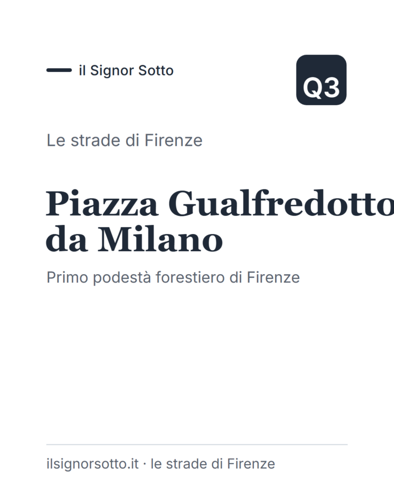 Piazza Gualfredotto da Milano, Quartiere 3 Firenze