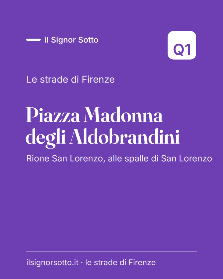 Piazza Madonna degli Aldobrandini, Quartiere 1 Firenze