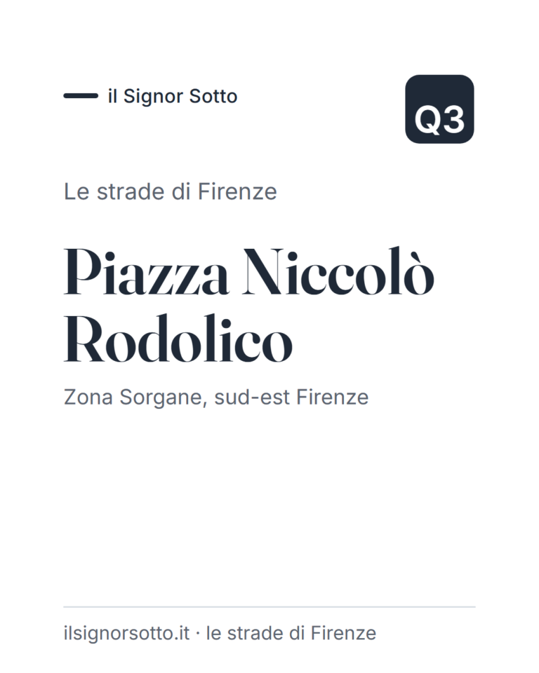 Piazza Niccolò Rodolico, Quartiere 3 Firenze