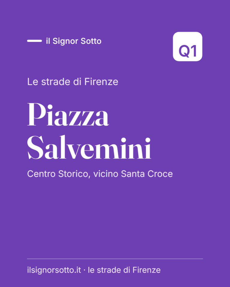 Piazza Salvemini, Quartiere 1 Firenze