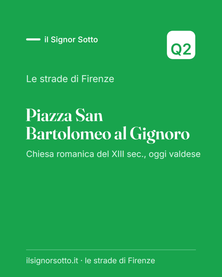 Piazza San Bartolomeo al Gignoro, Quartiere 2 Firenze