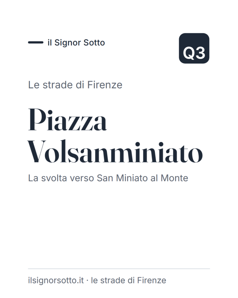 Piazza Volsanminiato, Quartiere 3 Firenze