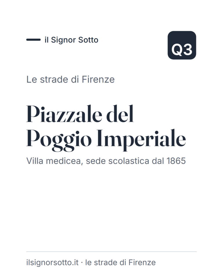 Piazzale del Poggio Imperiale, Quartiere 3 Firenze