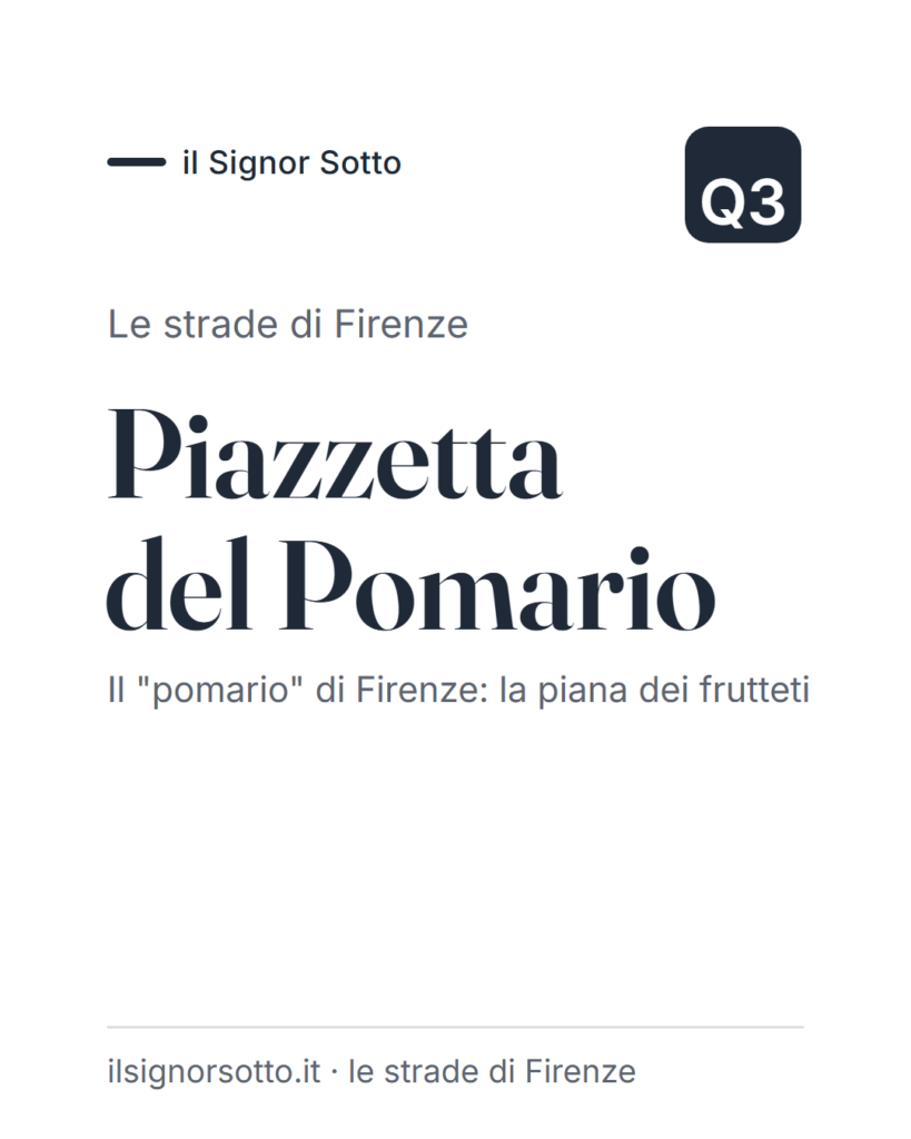 Piazzetta del Pomario, Quartiere 3 Firenze