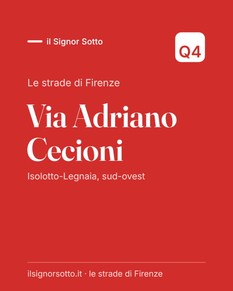 Via Adriano Cecioni, Quartiere 4 Firenze