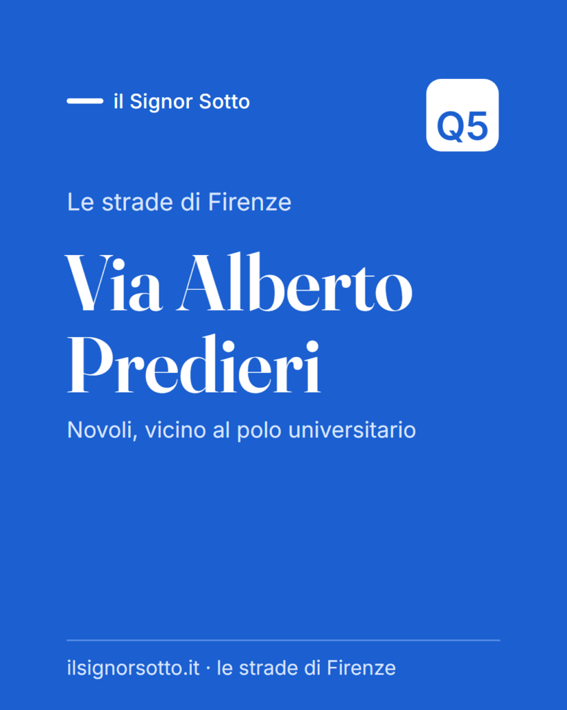 Via Alberto Predieri, Quartiere 5 Firenze