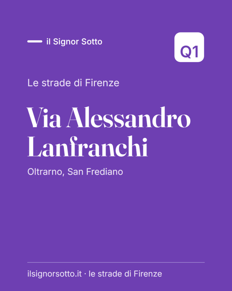 Via Alessandro Lanfranchi, Quartiere 1 Firenze