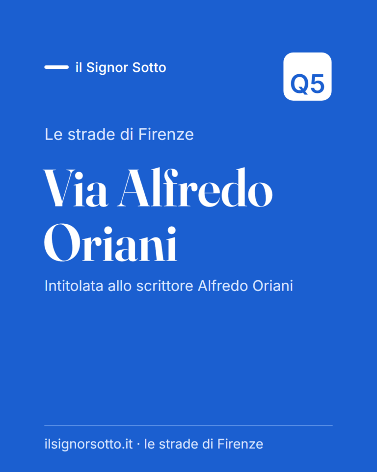 Via Alfredo Oriani, Quartiere 5 Firenze