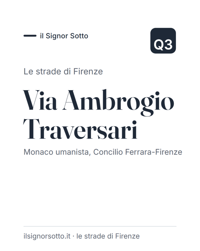 Via Ambrogio Traversari, Quartiere 3 Firenze