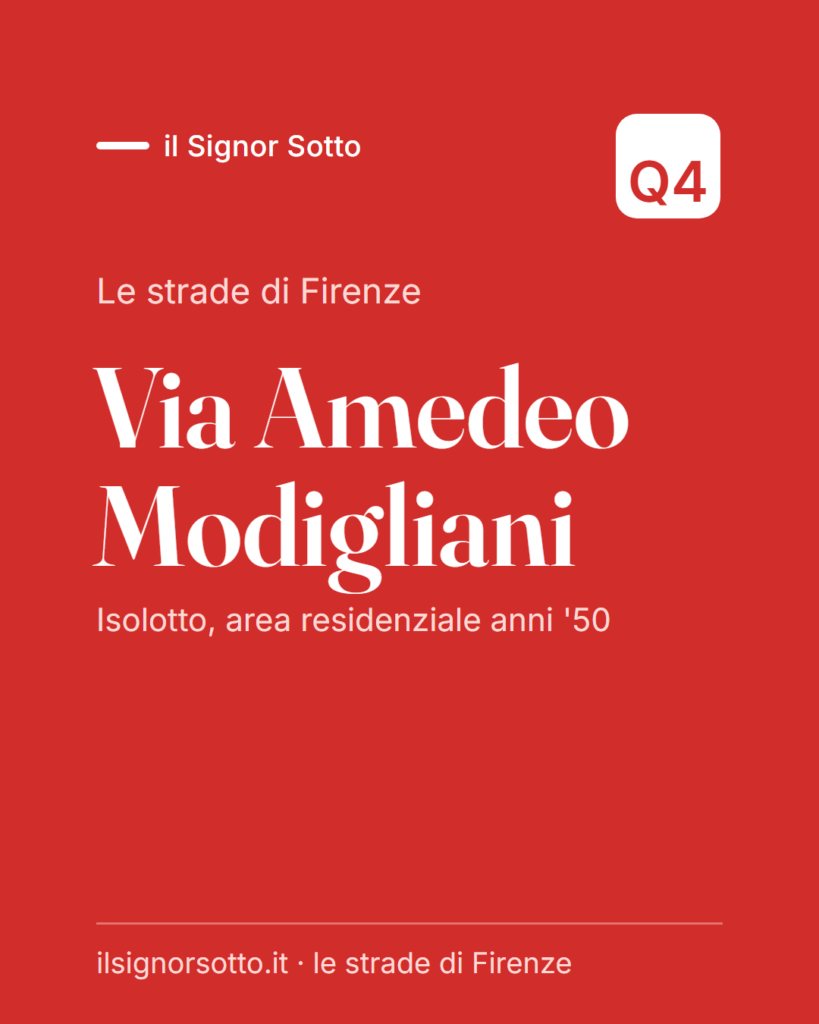 Via Amedeo Modigliani, Quartiere 4 Firenze