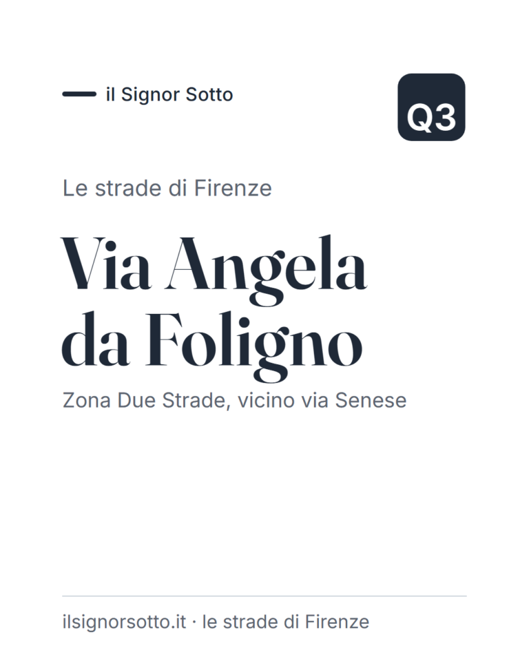 Via Angela da Foligno, Quartiere 3 Firenze