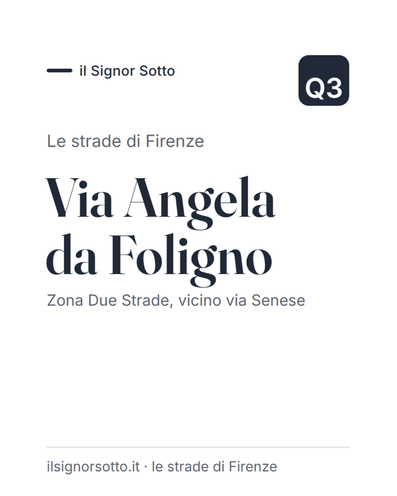 Via Angela da Foligno, Quartiere 3 Firenze
