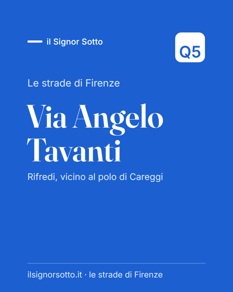 Via Angelo Tavanti, Quartiere 5 Firenze
