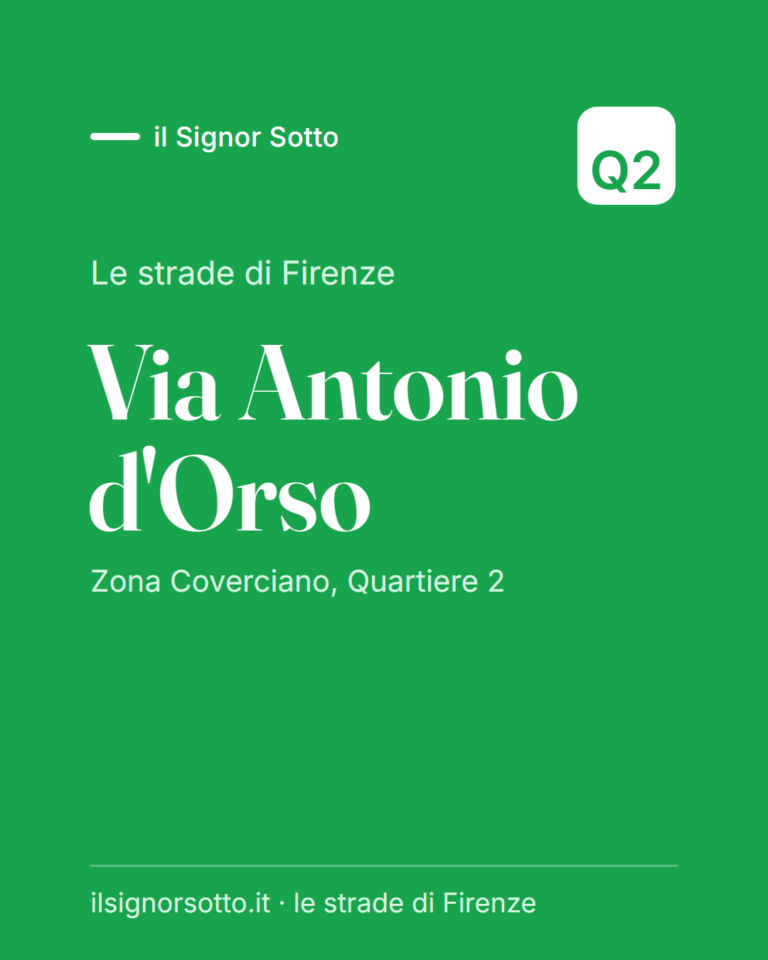 Via Antonio d’Orso, Quartiere 2 Firenze