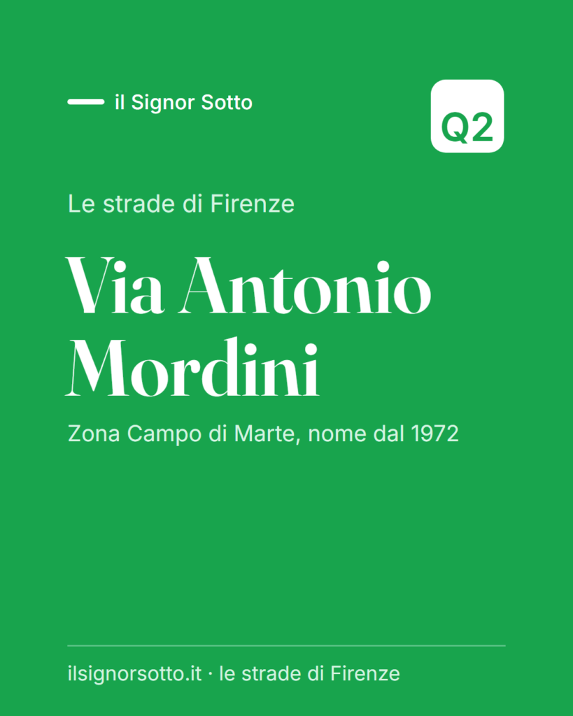 Via Antonio Mordini, Quartiere 2 Firenze