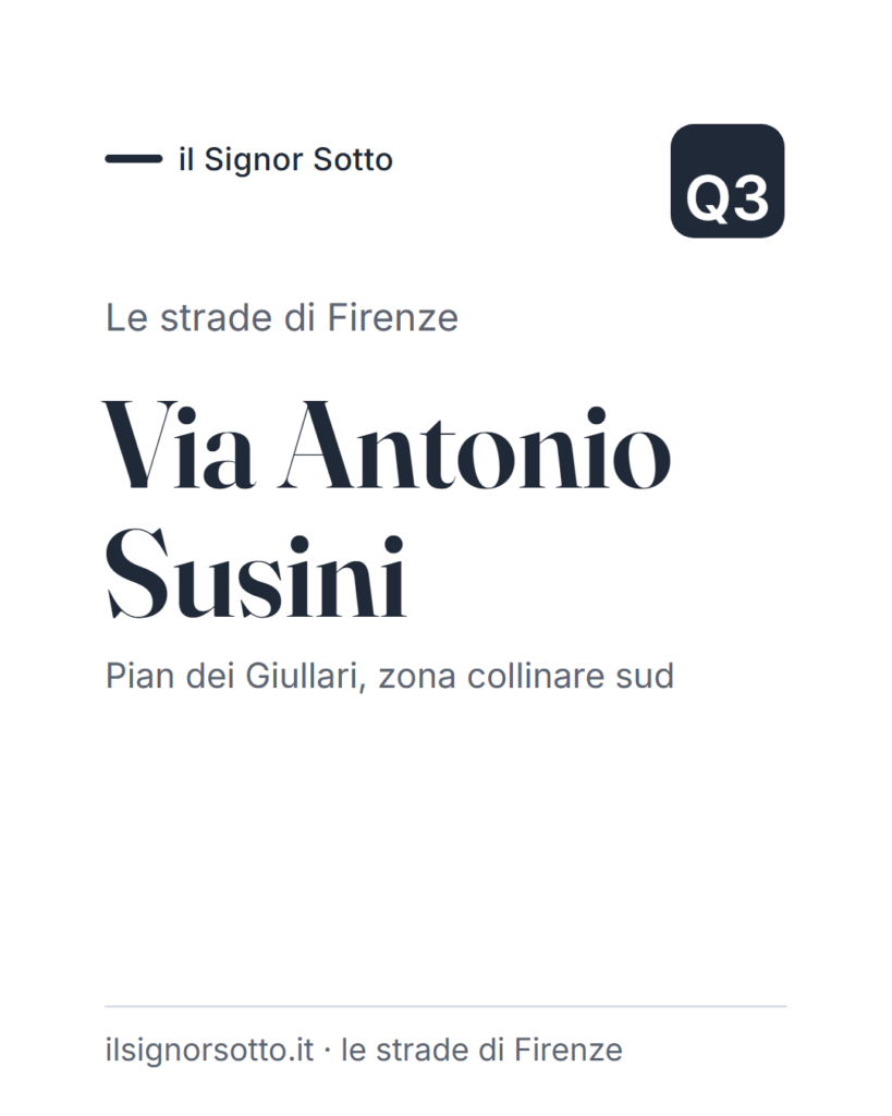 Via Antonio Susini, Quartiere 3 Firenze