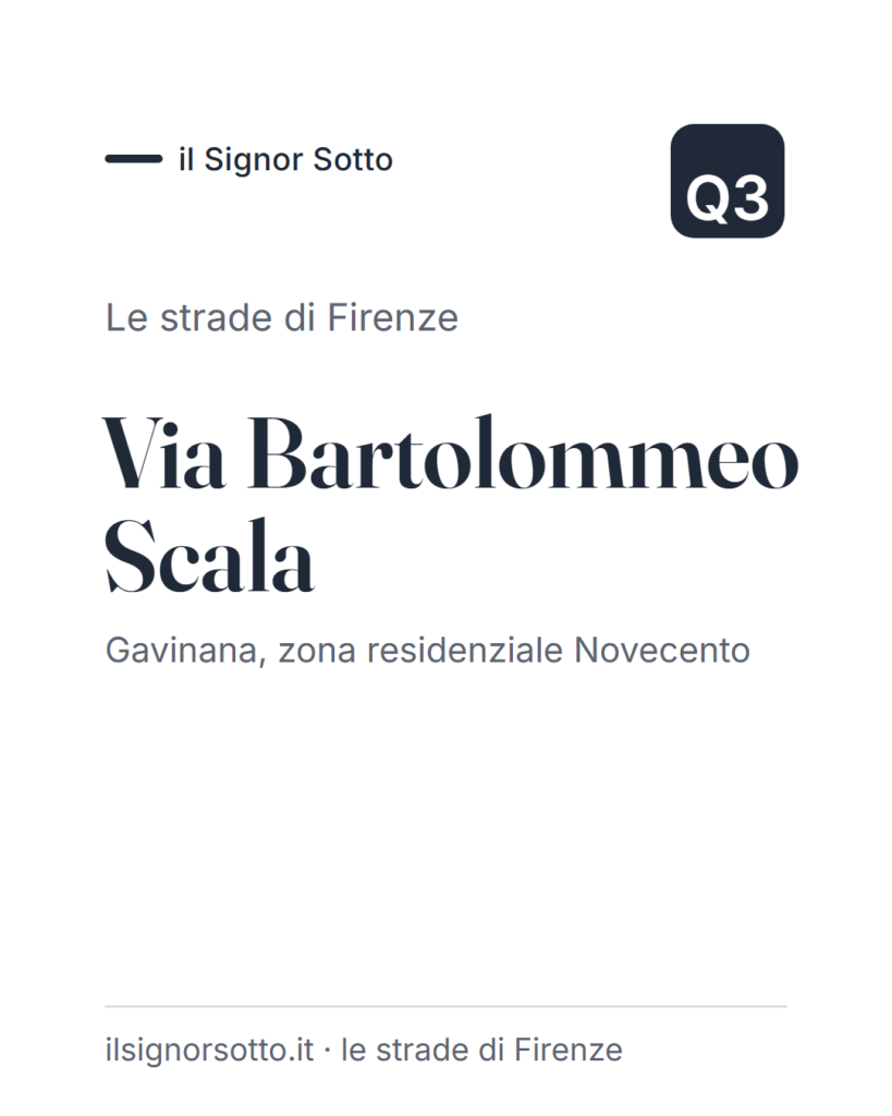 Via Bartolommeo Scala, Quartiere 3 Firenze