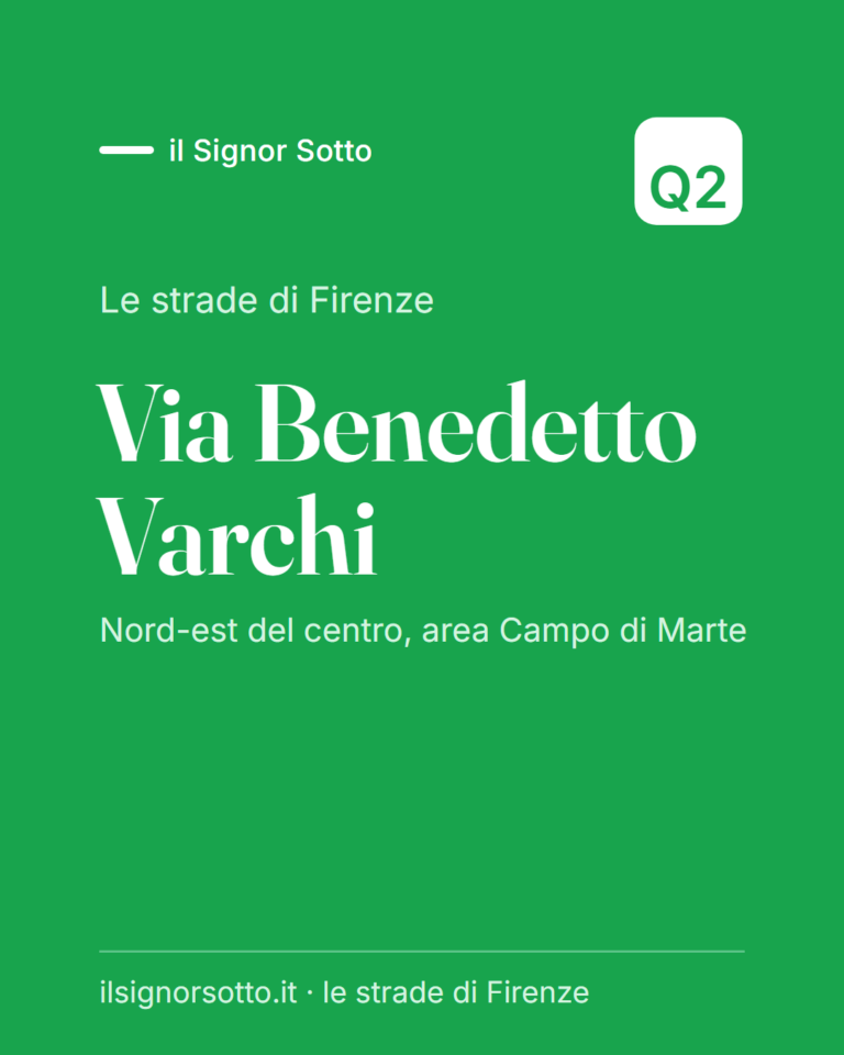 Via Benedetto Varchi, Quartiere 2 Firenze