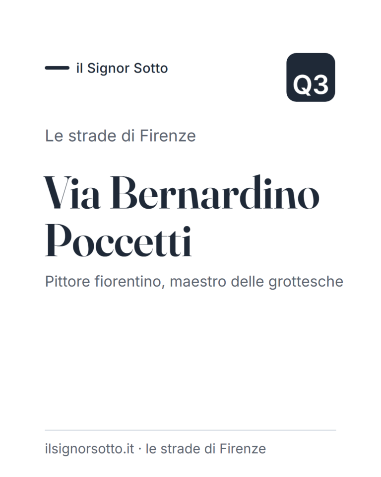 Via Bernardino Poccetti, Quartiere 3 Firenze