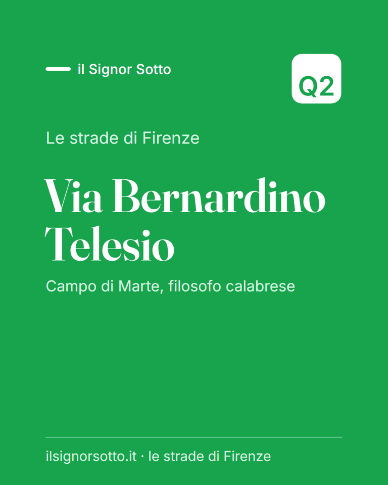 Via Bernardino Telesio, Quartiere 2 Firenze