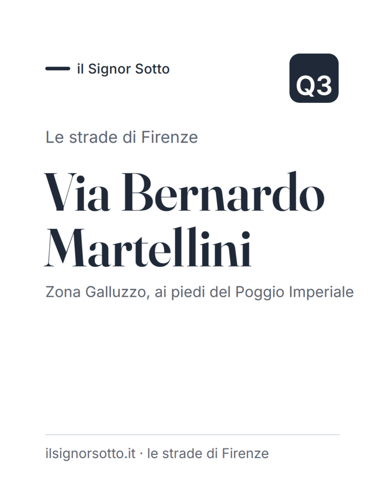 Via Bernardo Martellini, Quartiere 3 Firenze
