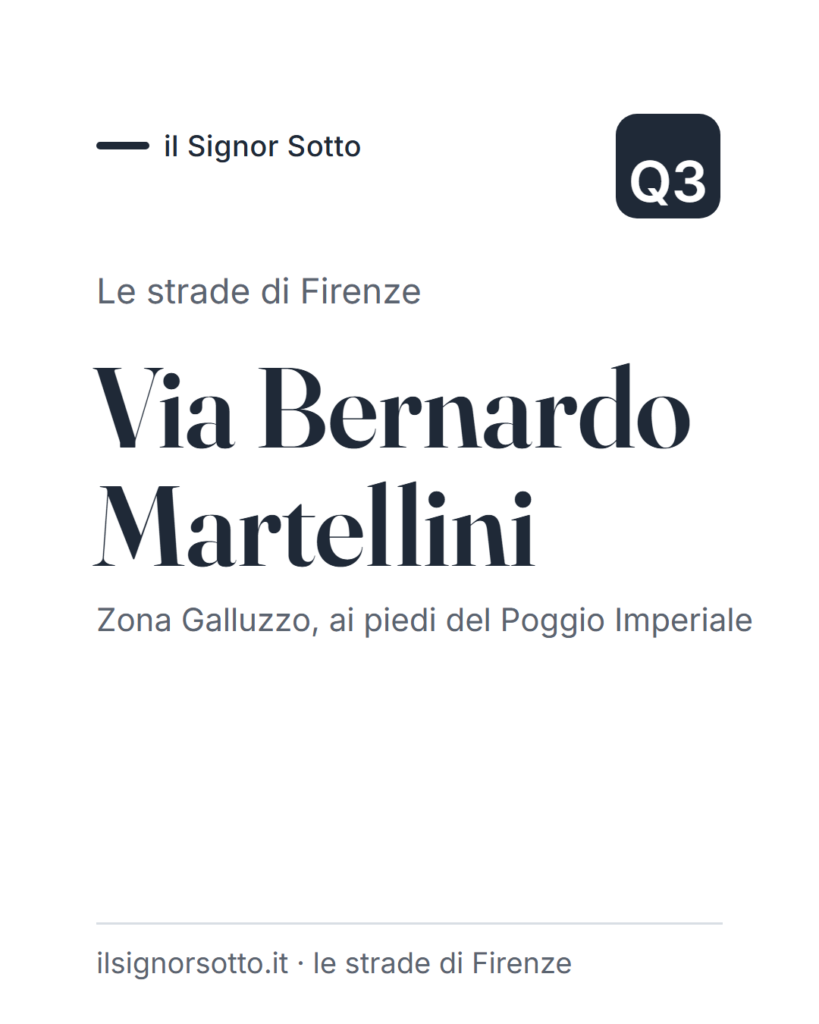 Via Bernardo Martellini, Quartiere 3 Firenze