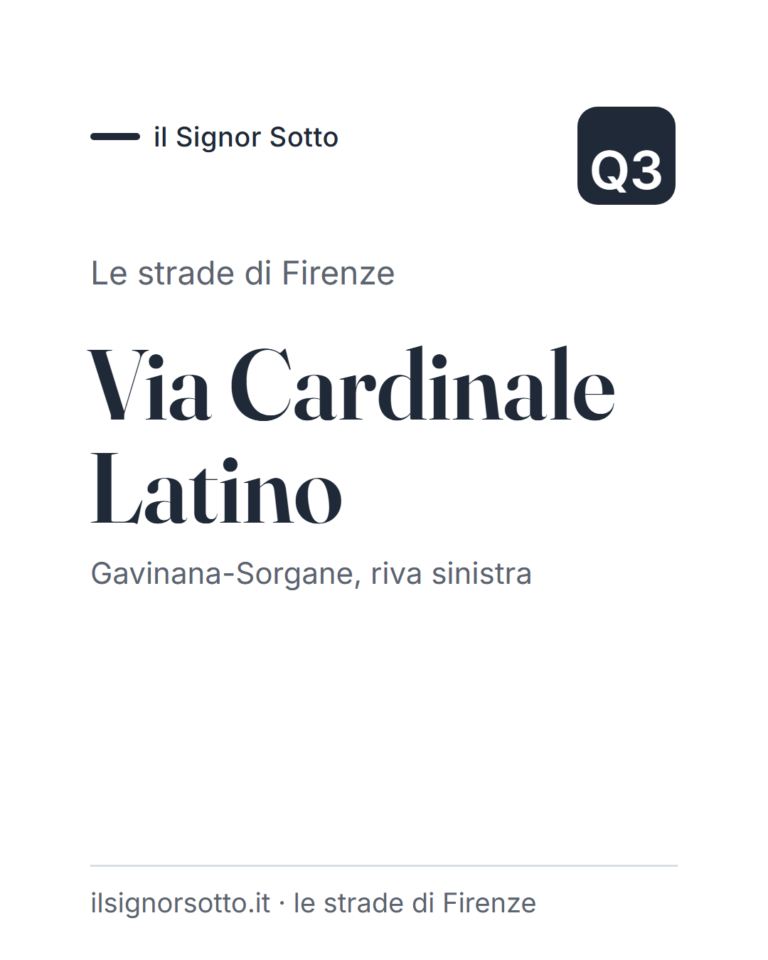 Via Cardinale Latino, Quartiere 3 Firenze